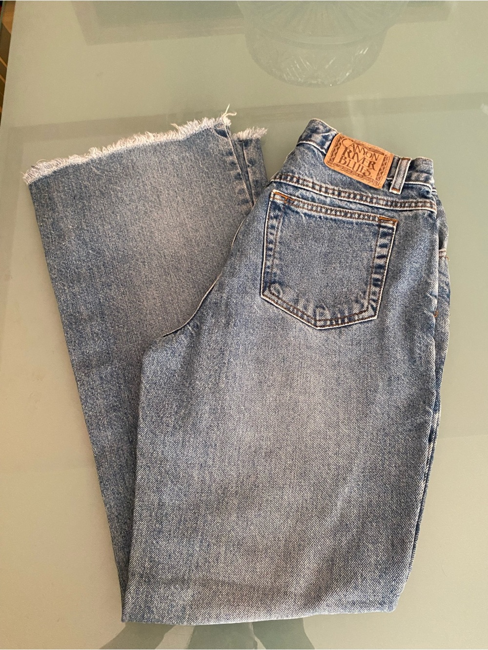 Canyon River Blues high rise flared leg Jeans in Medium Blue Denim size 9